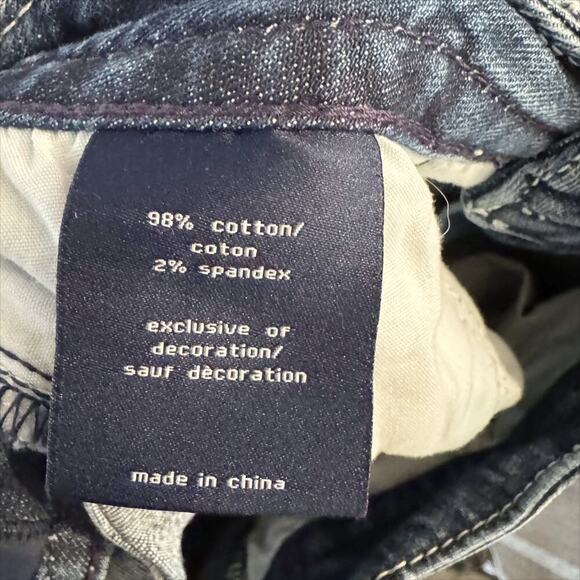 Vigoss Jeans Womens Sz 2 Blue Capri Embroidered pockets Skinny Boho Low Rise - Picture 16 of 16